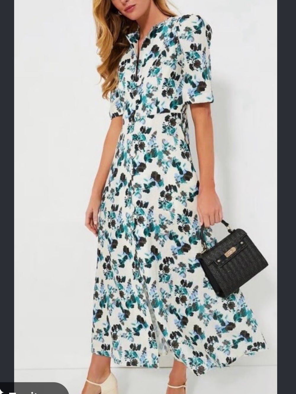 Tuckernuck Hadley Linen Floral Midi Dress Bluebell NWT XXL